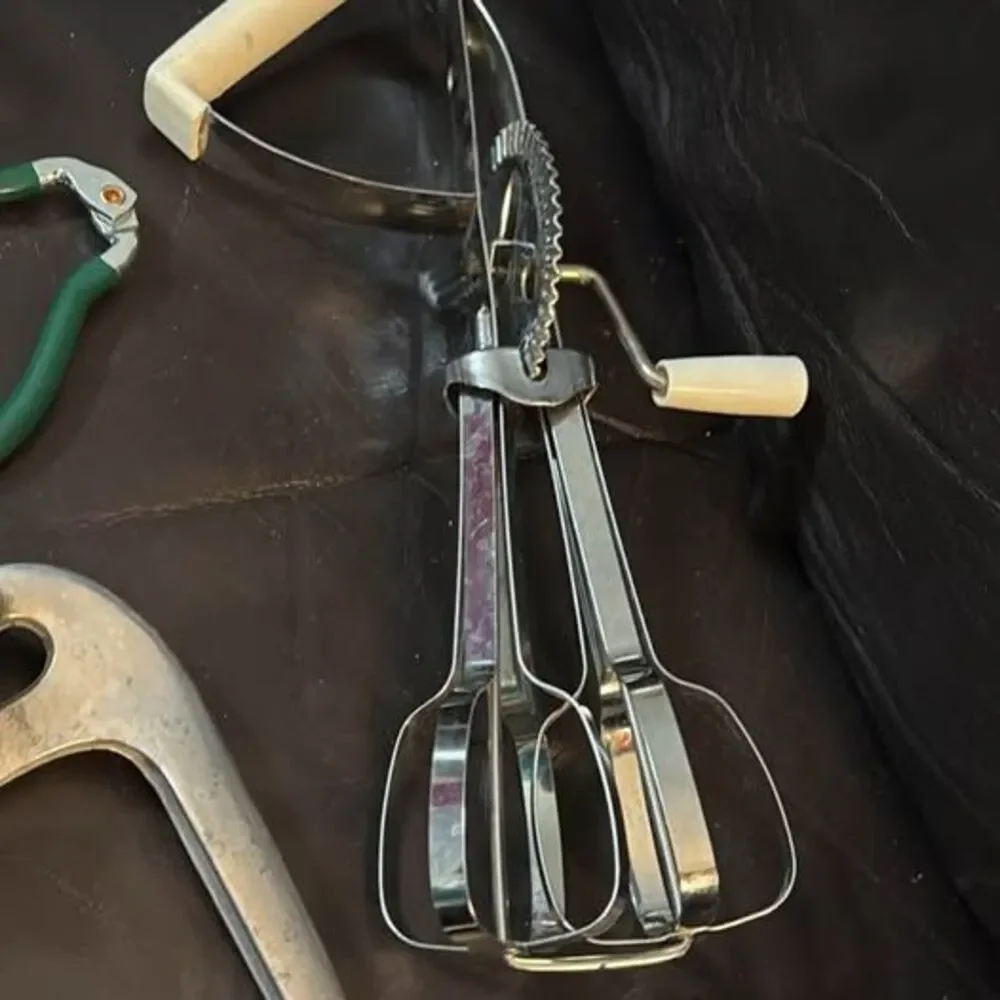 Vintage Hand Mixer, Garlic Press, and Canning Tools